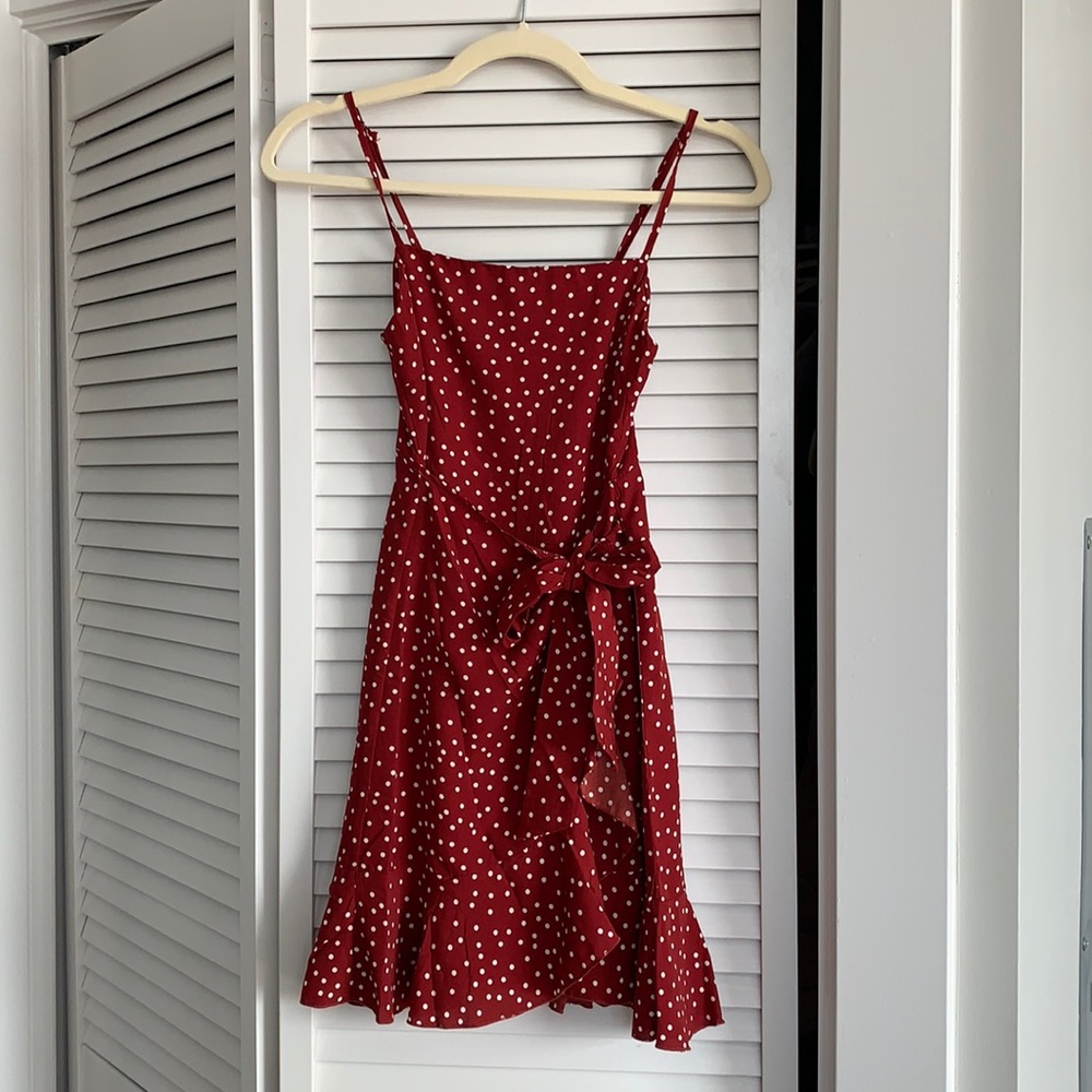 PRINCESS POLLY CAESURA MINI DRESS WINE